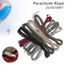 25 футов/50 футов/100 футов 550 Паракорд шнур шнурок для палатки с пряжкой Веревка 7 нитей Паракорд веревка для пеших прогулок кемпинга скалолазания выживания