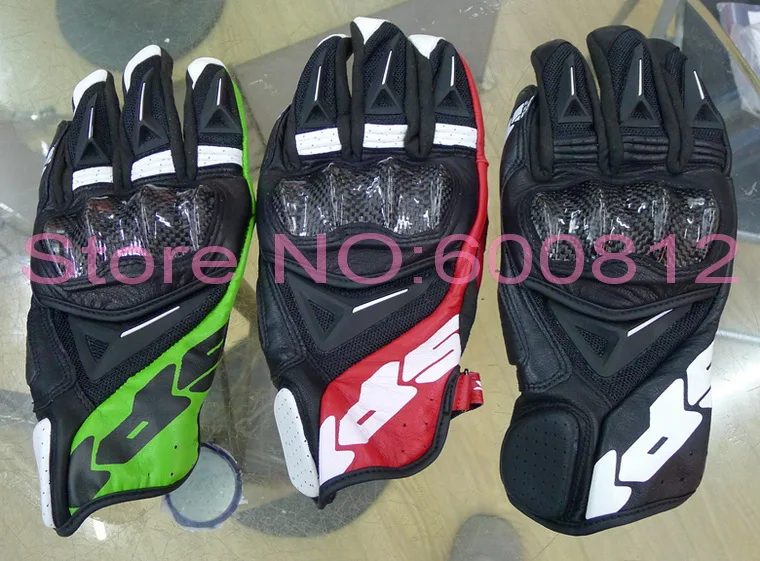 

2016 Summer SPID carbon fiber Motorcycle racing gloves breathable drop resistance STR-3 leather Motorbike glove 3 colors 3 size