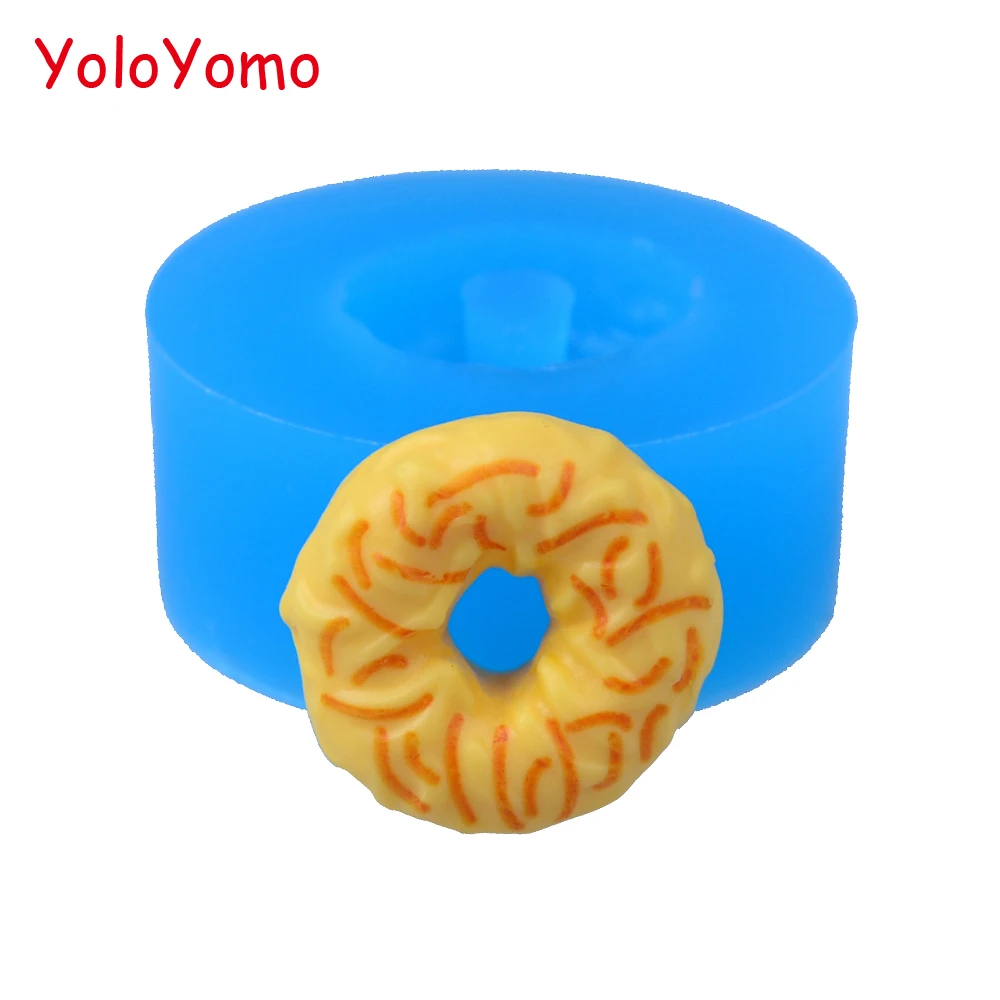 T035YL 15.9mm Doughnut / Donut Silicone Mold Miniature Food, Fondant