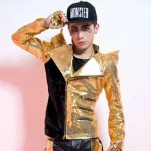 Стиль, модные костюмы для мужчин, певиц, сценические костюмы, Золотая куртка, прошитая перьями, блестки, шоу DS, костюм, шоу, шоу, пальто, распродажа