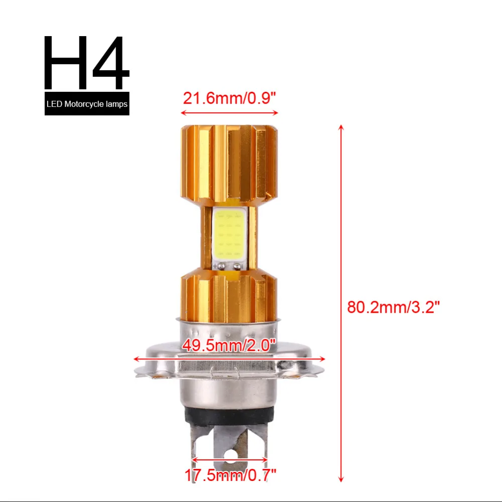 Универсальный DC 12V 18W H4 LED COB мотоциклетная фара лампа белый свет лампы Blubs|Передние