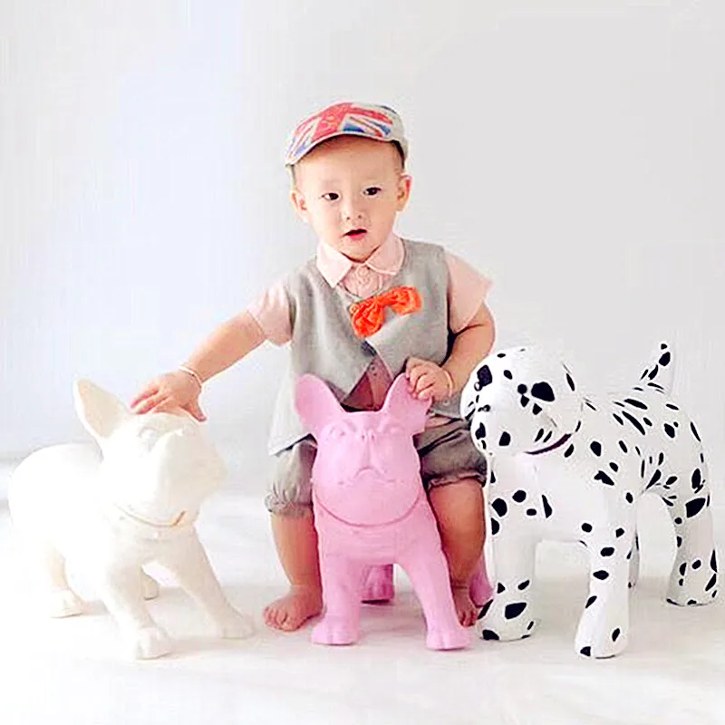 

Simulation Bulldog Colophony Crafts Animals Statue Show Window Decoration Gift Purely Manual, Living Room European Style L2766