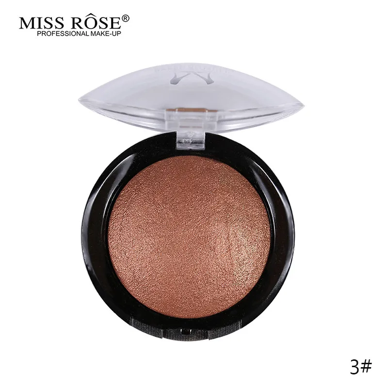 MISS ROSE, 1 шт., для черных женщин, красивые Румяна для лица, макияж, запеченные для щек, цветные бронзаторы, румяна, палитра цветов, ete, гладкие косметические тени - Цвет: 3