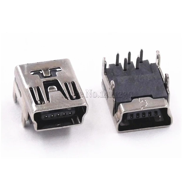 Usb Type B Mini Female Connector | Type B Socket Connector | 5-pin Mini Usb - -