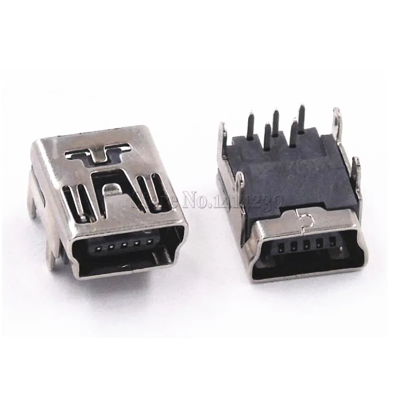 Gimax 100sets Mini USB 5 Pin Male Plug Socket Connector&Plastic Cover for DIY Black white Gimax 100sets Mini USB 5 Pin Male Plug Socket Connector&Plastic Cover for DIY Black white