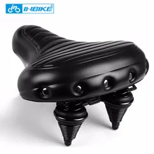 INBIKE, asiento ancho suave para bicicleta, cómodo sillín de bicicleta Vintage, almohadilla para SILLÍN de bicicleta PU, accesorios impermeables para piezas de ciclismo