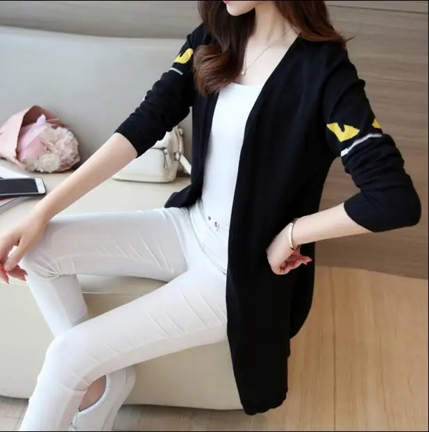 

2019 Cardigan For Women Long Vintage Cardigans Slim Knitted Basic Sweater Female Woman Sweaters Autumn Pull Femme