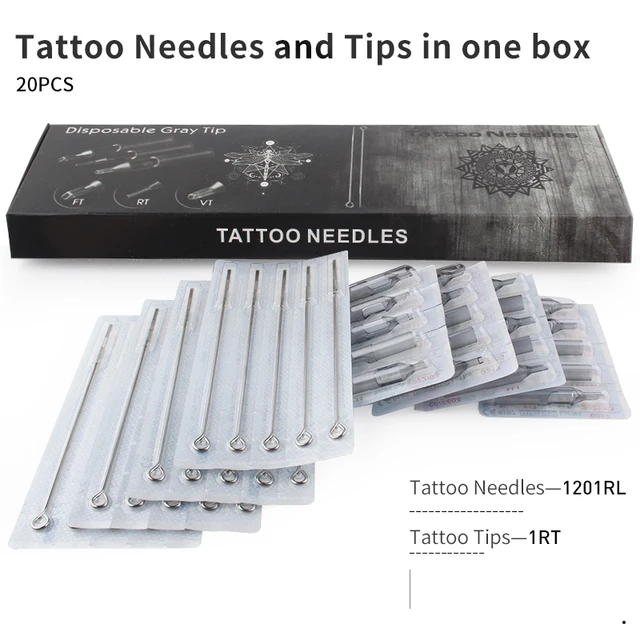 Professional Tattoo Needle RL (RL+RT) Tattoo Needles and Gray Tips