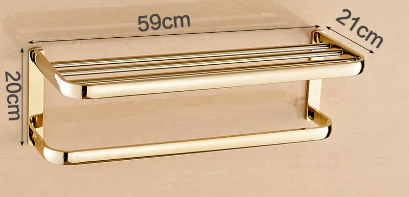 Luxury Gold Brass Finish Bathroom Accessories Set,Paper Holder,Towel Bar,Soap Basket,Toilet Brush Holder,Bathroom Sets ZD1131