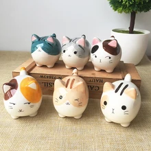 Украшение автомобиля милый керамический Кот кукла Фигурка домашнего интерьера прекрасные украшения автомобильные игрушки для приборной панели Симпатичные авто аксессуары подарок