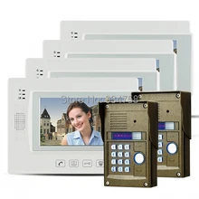 7 ” Key Touch LCD Video de la puerta teléfono Video Intercom IR cámara contraseña bloqueo de visión nocturna 2V4