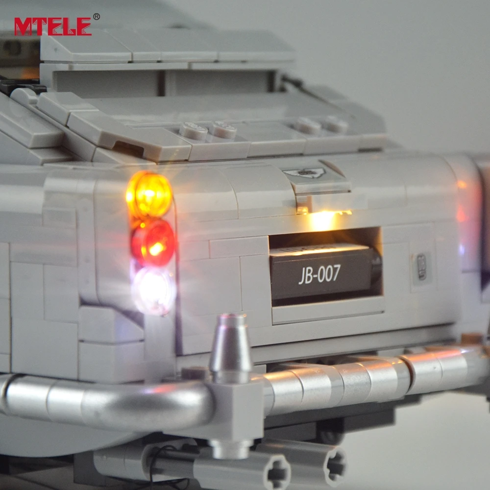 MTELE светодиодный светильник комплект для 10262 Creator Jame Bond Aston Marting DB5 светильник совместим с 21046(не включает модель