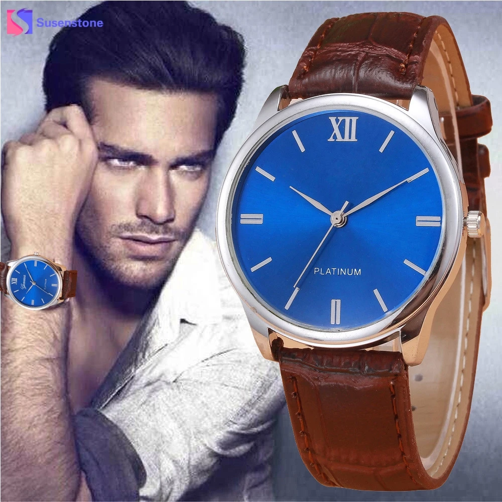 

Luxury Mens Watch Retro Design Leather Band Analog Alloy Quartz Wrist Watch Men Male Clock Relogio Masculino montre homme 2018