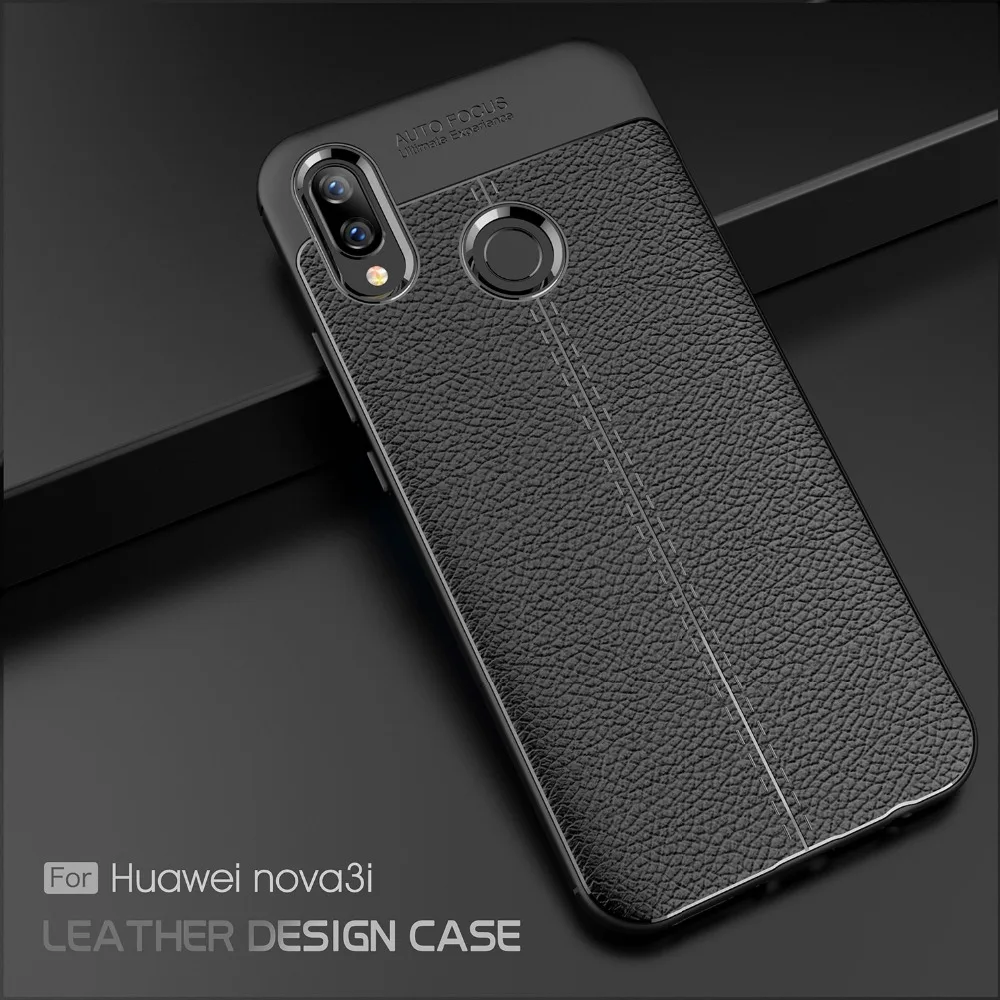 For Huawei Nova 3i Case P Smart Plus Cover Luxury Soft Silicon Shockproof Leather TPU Back for Smart+ | Мобильные телефоны и
