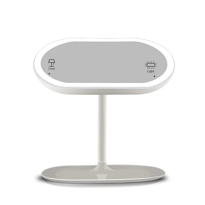 

360 Rotating Desktop Mirror Touch Screen Makeup LED Lights Professional Beauty Adjustable Countertop