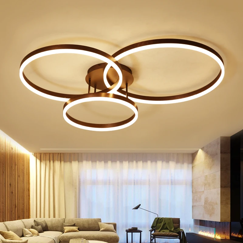

led Ceiling light Living room circle creative Nordic restaurant bedroom ceiling lamp aluminum lamp