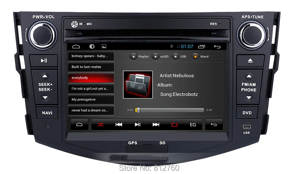 Perfect Octa core Android 8.1 car dvd player for Toyota RAV4 Rav 4 2007 2008 2009 2010 2011  2 din car radio gps navigation wifi 3G 6