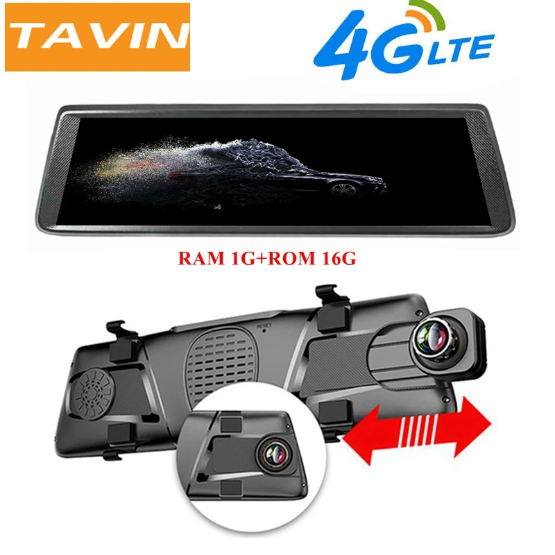 Автомобильный видеорегистратор TAVIN зеркало Android GPS навигатор 4G WIFI ADAS Avtoregistrator Full HD