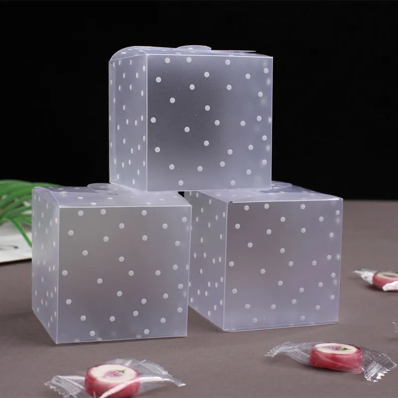5 шт. 6X6X6 см квадратный ПВХ прозрачный пластиковый Dragees конфетная Подарочная коробка свадебные декорации свадебные подарочные пакеты для торта коробки для шоколада - Цвет: Square PVC Box