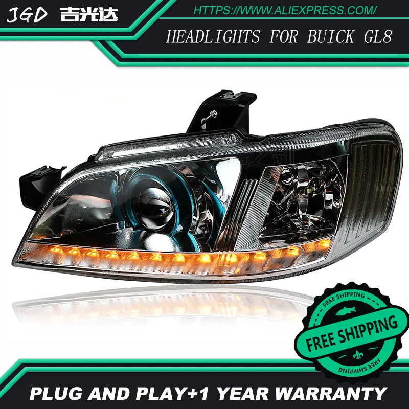 Car Styling Head Lamp for Buick GL8 headlights 2004 2008 LED Headlight DRL Daytime Running Light