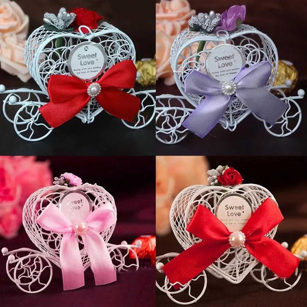 

Candy box Favours Birthday Party Heart Carriage Wedding Metal Chocolate Candy Box Gift