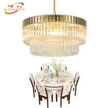 Modern Luxury Crystal Glass Chandelier Hanging Light LED Chandeliers Lamp Living Dining Room Lighting Fixture Gold Finish chandelier lighting crystal glass leaves chandeliers lamp led pendant hanging light living dining room bedroom foyer lighting