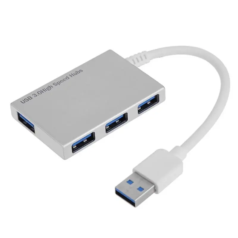 

5Gbps High Speed Aluminium Alloy USB3.0 to 4-Port USB3.0 Adapter Hub Converter Cable for Macbook with LED Indicator High Quality