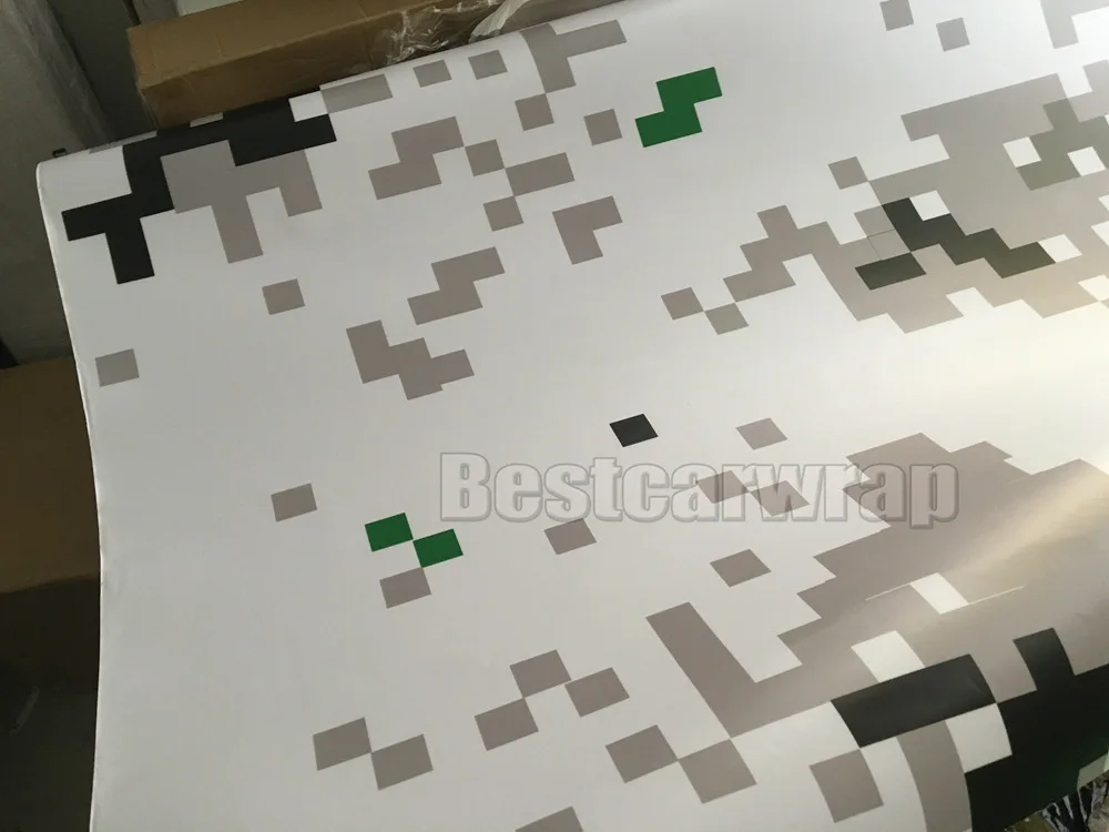 large pixel camo vinyl car wrapping film with gree digital camouflage car skin foile (3)