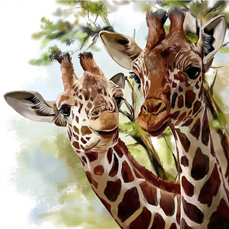 

Diamond Embroidery Animals DIY Diamond Painting Giraffe Cross Stitch Full Square/round Drill Picture Of Rhinestone Decor Home