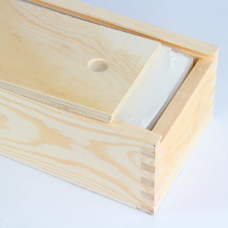 Длинный размер мыло силиконовая форма белый прямоугольник с деревянной коробкой для ручной работы вихревой буханки мыло делая инструмент плесень