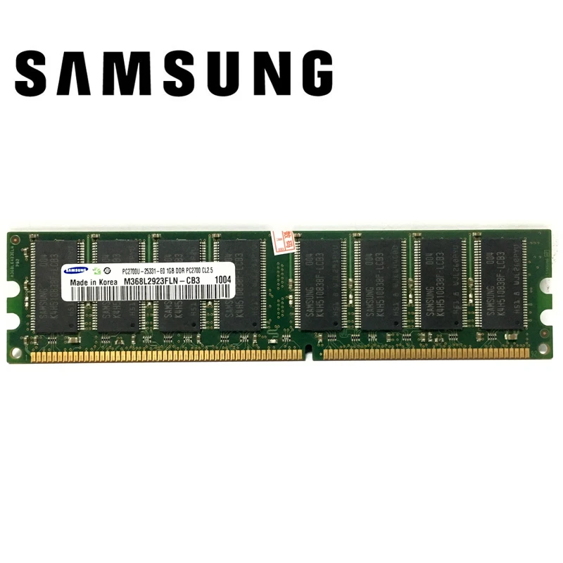 Samsung 1G 1 gb DDR PC 2700 3200 u DDR 1 333MHZ 400 MHZ 333MHZ 400 MHZ Настольный ПК память модуль компьютер настольный DDR1 ram