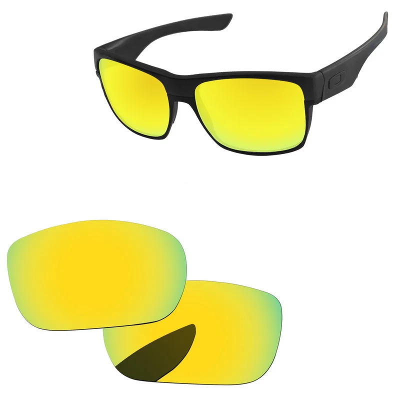 

24K Golden Mirror Polarized Replacement Lenses For TwoFace Sunglasses Frame 100% UVA & UVB Protection