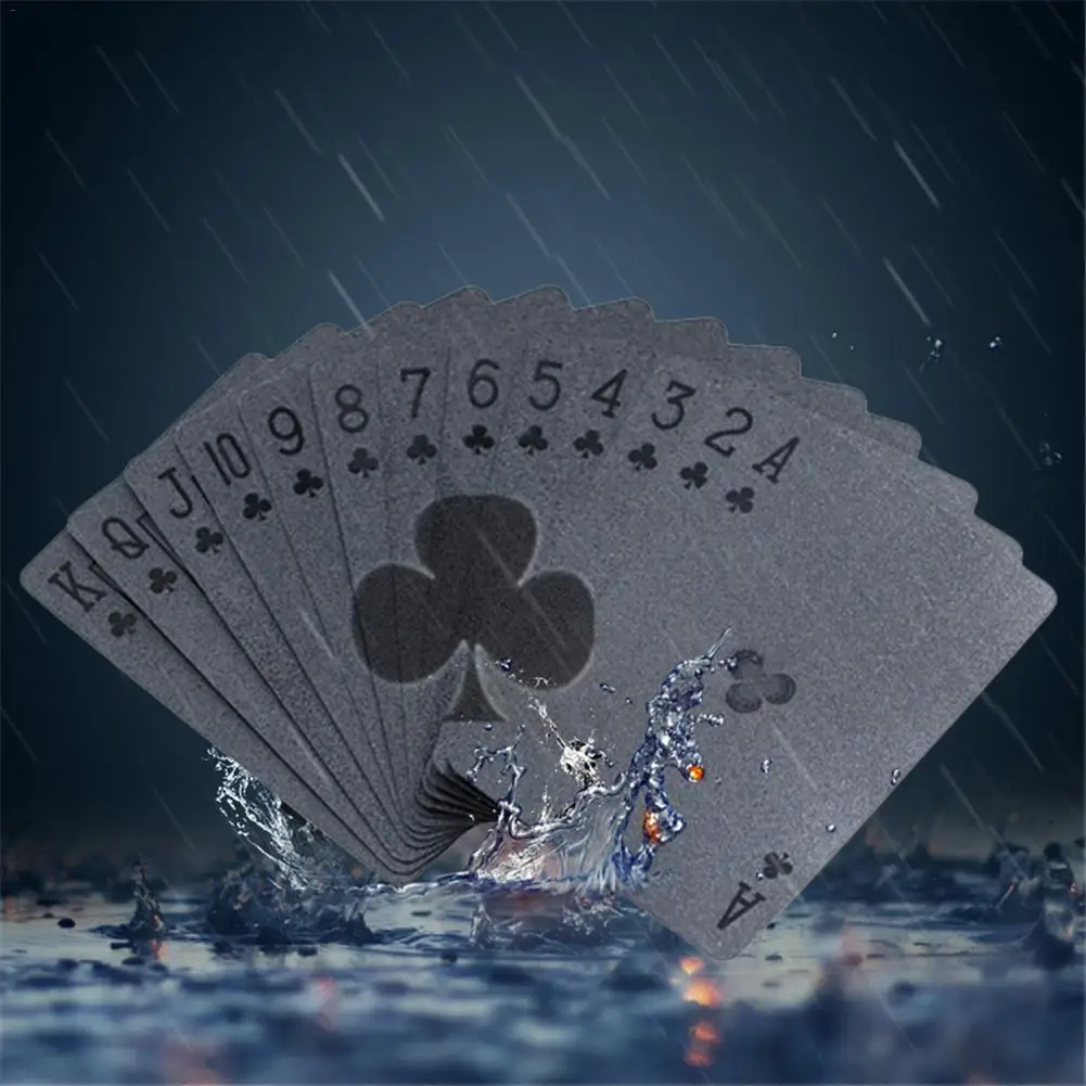 Waterproof Black Playing Cards Plastic 3D Embossing Poker Cards PET Material Gift Cards For Collection 54 Pcs Wholesale Waterproof Black Playing Cards Plastic 3D Embossing Poker Cards PET Material Gift Cards For Collection 54 Pcs Wholesale