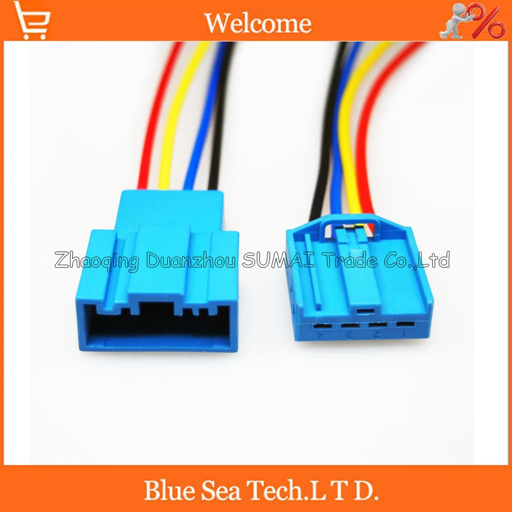 4 Pin Auto connector,Car Speaker plug with 17 AWG cable,Auto Bass plug