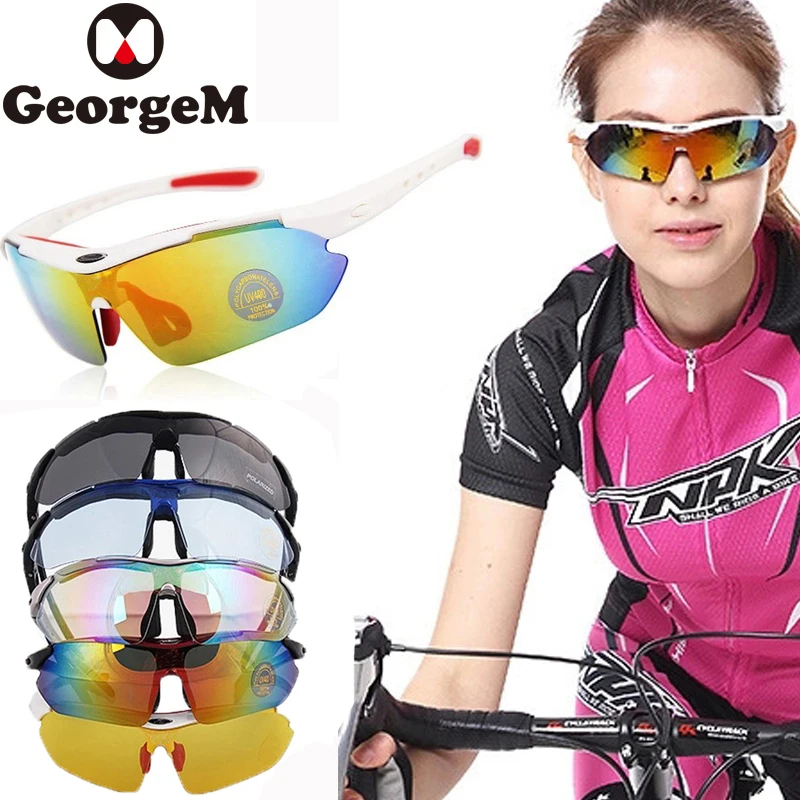 

GOMGIRONA 1 Set 5 Lens Polarized Cycling Sunglasses Anti-UV Outdoor Sports Riding Bicycle Glasses Men Women Bike Goggles Eyewear