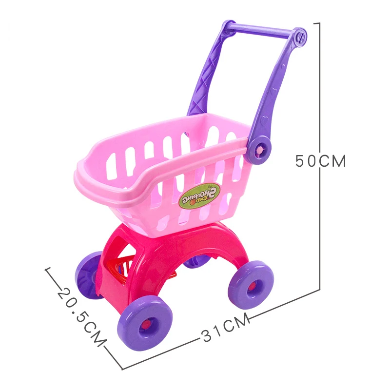 Детские мини-пластиковые симуляторы для торгового центра, супермаркета, тележки, игрушки на колесиках, ролевые игры, дом, держатель для тележки, подарок для девочек