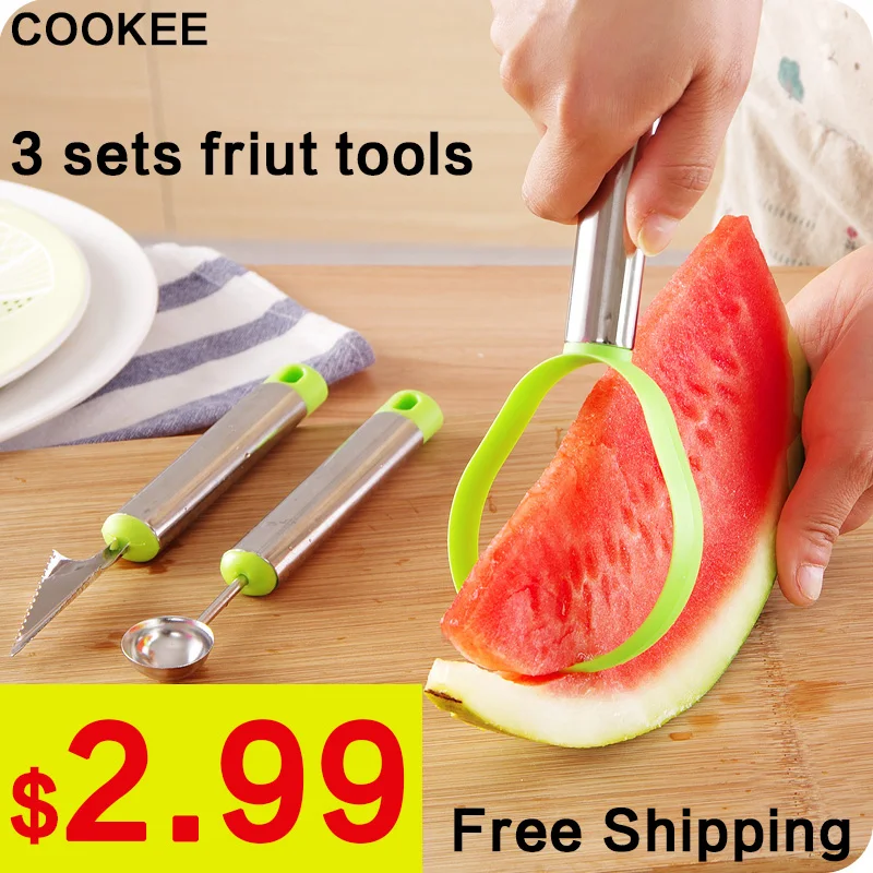 RSCHEF 1 pcs Gadgets Fruit Vegetable Carving Tools Melon Scoops Ballers