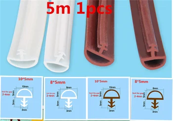 

5M rubber sealing strips crash soundproof door thong strip wooden door/ window sealed slot type hard foot easy to instal
