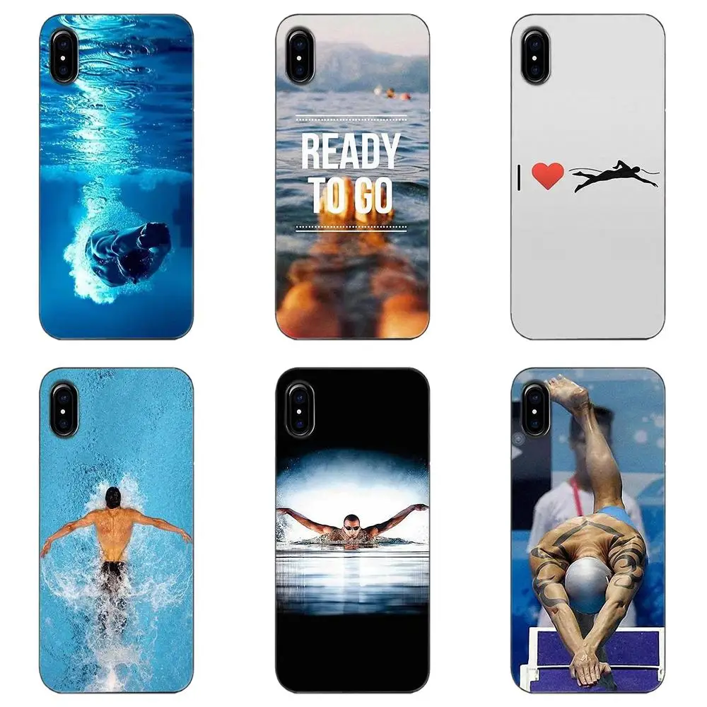 I Love Swimming For Galaxy Alpha Core Prime Note 4 5 8 S3 S4 S5 S6 S7 S8 S9 mini edge Plus Мягкий Силиконовый ТПУ