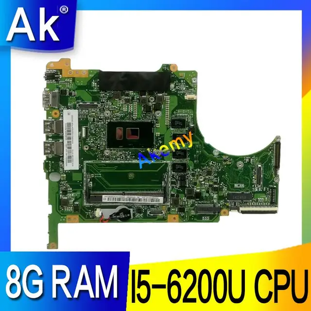$US $210.03  Q504UA Laptop motherboard for ASUS Q504UA Q504U Q504 Test original mainboard 8G RAM / I5-6200U CPU 