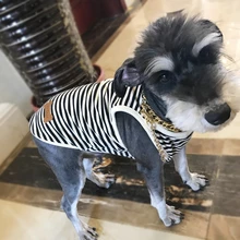 Полосатая одежда для собак, летняя жилетка для щенков, одежда для Йоркских питомцев, футболка для собак