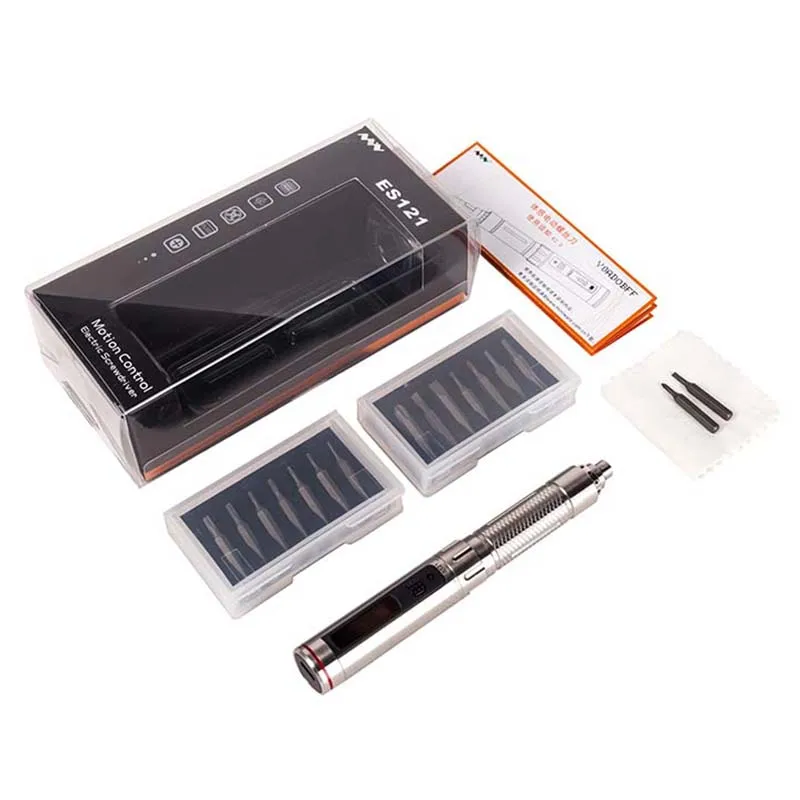 

Portable Electric ES121 Screwdriver Mini Precision Cordless Screwdriver Bit Set Smart Motion Control LED Power Screwdriver