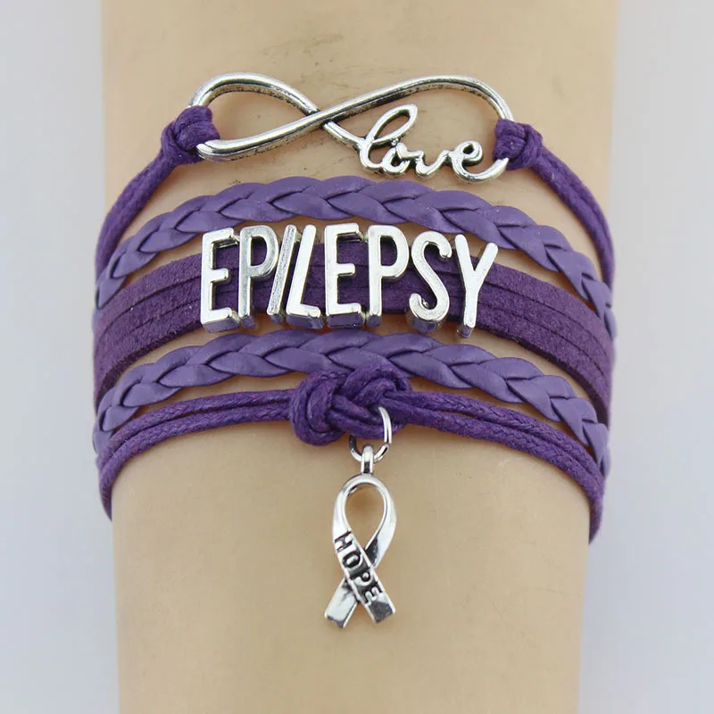 10 шт./лот Бесконечная любовь Autism Warrior Itp Epilepsy Hope кожанный браслет для женщин обертывание кожаные браслеты и браслет для женщин и мужчин ювелирные изделия