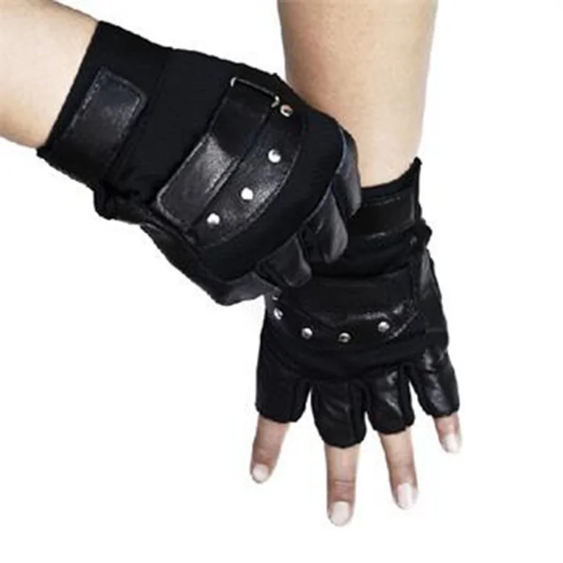 Pro мужские уличные мягкие кожаные перчатки для вождения мотоцикла байкерские перчатки без пальцев стиль