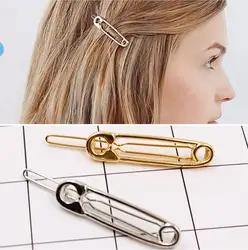 Ретро аксессуары для волос европейский и американский стиль простой металлический изогнутый Pin shape заколка для прически