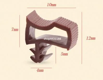 5 м ПВХ деревянные двери Краш бар Артикул окна двери и окна уплотнение поездки ветрозащитный слот для карт 21 разный размер - Цвет: Type17