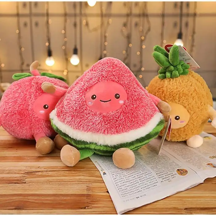 Авокадо Фрукты плюшевые игрушечные растения Kawaii мультфильм милые мягкие куклы
