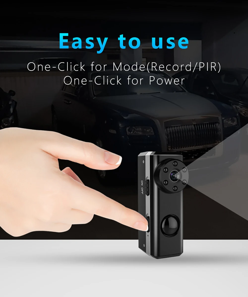 Volemer micro camera 1080P Motion Detection PIR Night Vision Car DVR Security Driving Circular Recording 22h mini cam camcorder (2)