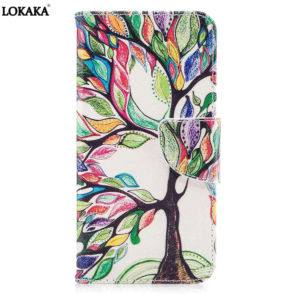 

LOKAKA Case Cover For LG Q6 + Dirt-resistant For LG Q6 Plus Q6a Patterne Leather Flip Style Phone Parts Q6 Alpha LGQ6 Bags Cases