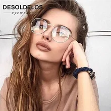 Round Glasses Frame Woman Men Glasses Retro Myopia Optical Frames Metal Clear lens Black Silver Gold Eyeglasses Oculos De Grau